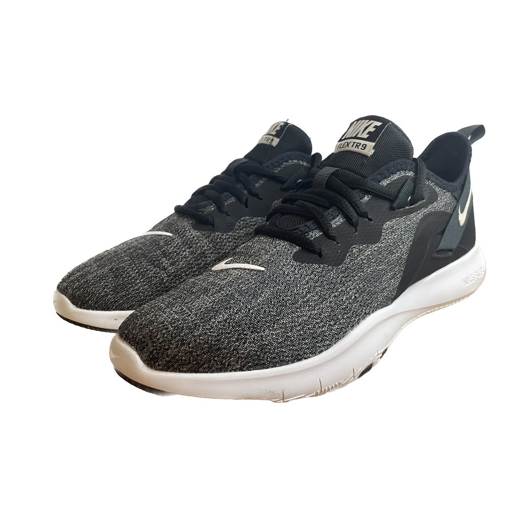Nike Flex Trainer 9 Black Gray Athletic Running Shoes | Women's Size 6.5 US